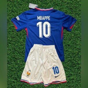 France Mbappe Kids Soccer Jersey